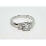 9 ct white gold CZ ring