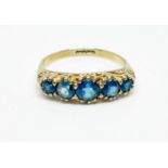 9 ctgold blue topaz ring