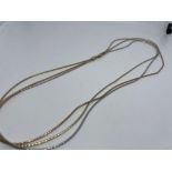 9 ct three colour gold chain