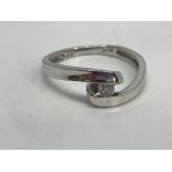 9 ct white gold diamond ring