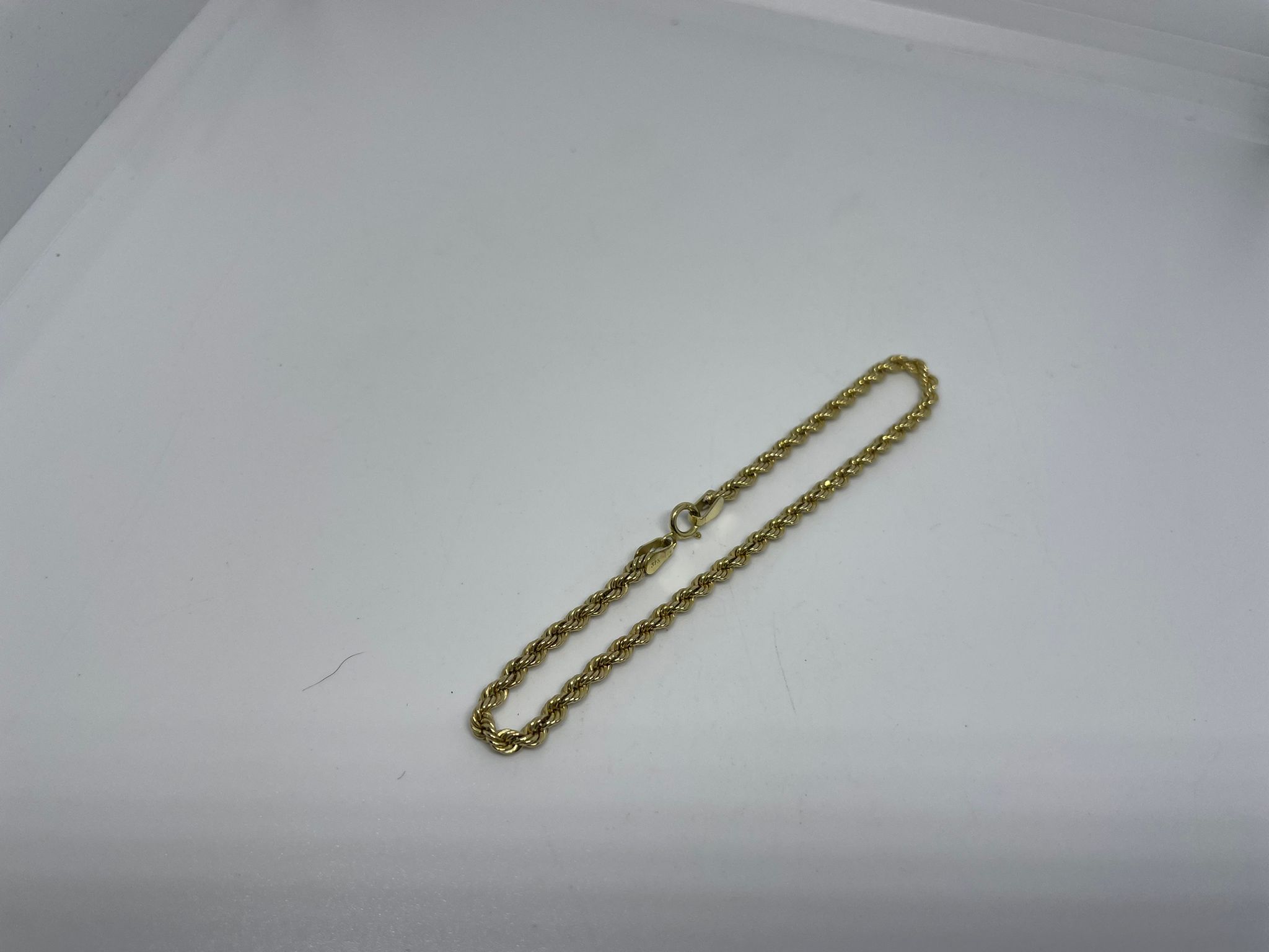 9 ct gold rope bracelet - Image 2 of 2
