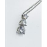 Sterling silver CZ pendant and chain