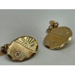 9 ct gold diamond cufflinks