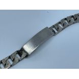 Sterling silver ID curb bracelet