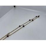 9 ct gold garnet necklace