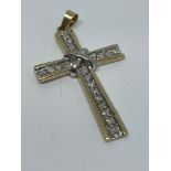 9 ct gold diamond cross