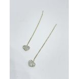 9 ct gold pull through earrings