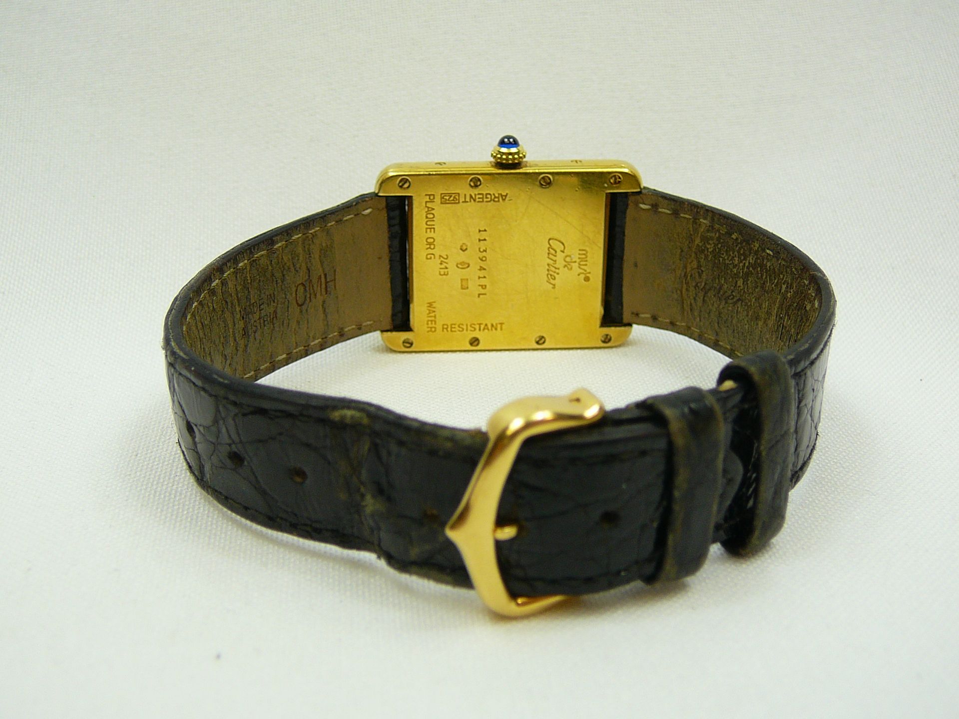 Gents Silver Gilt Cartier Wrist Watch - Image 3 of 3