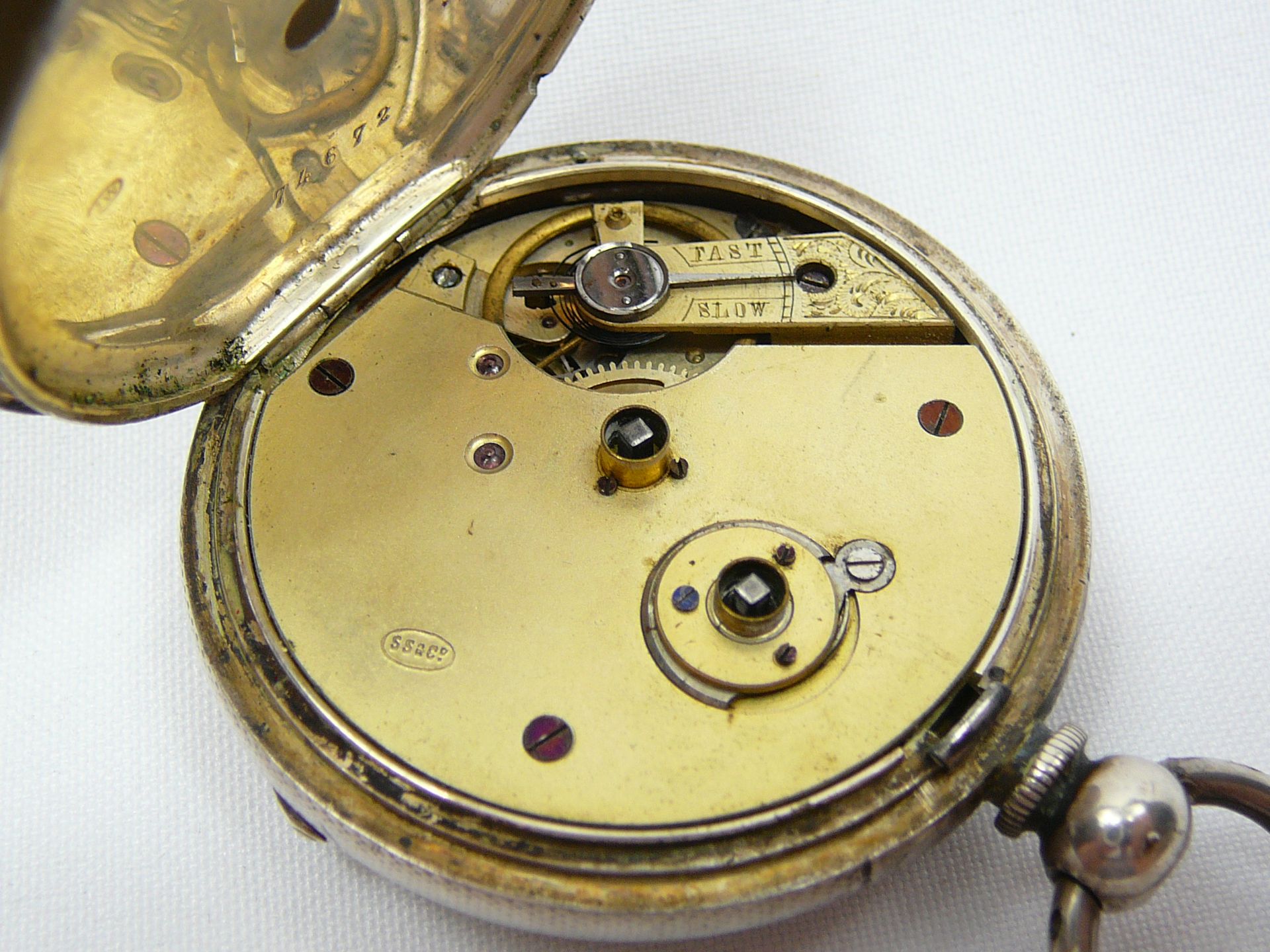 Gents antique silver pocket watch - Image 5 of 5