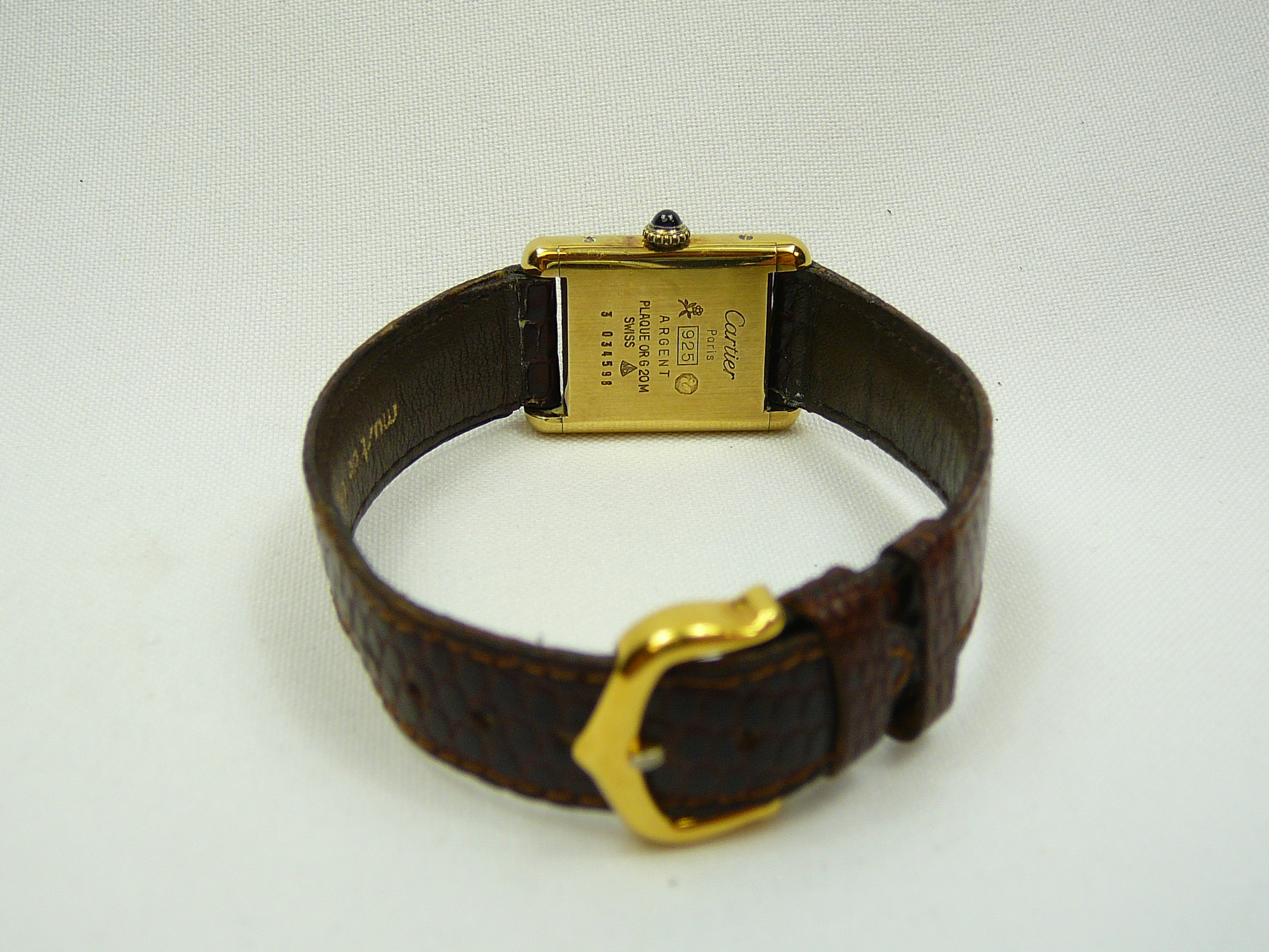 Ladies Cartier Gilt Silver Wrist Watch - Image 3 of 3