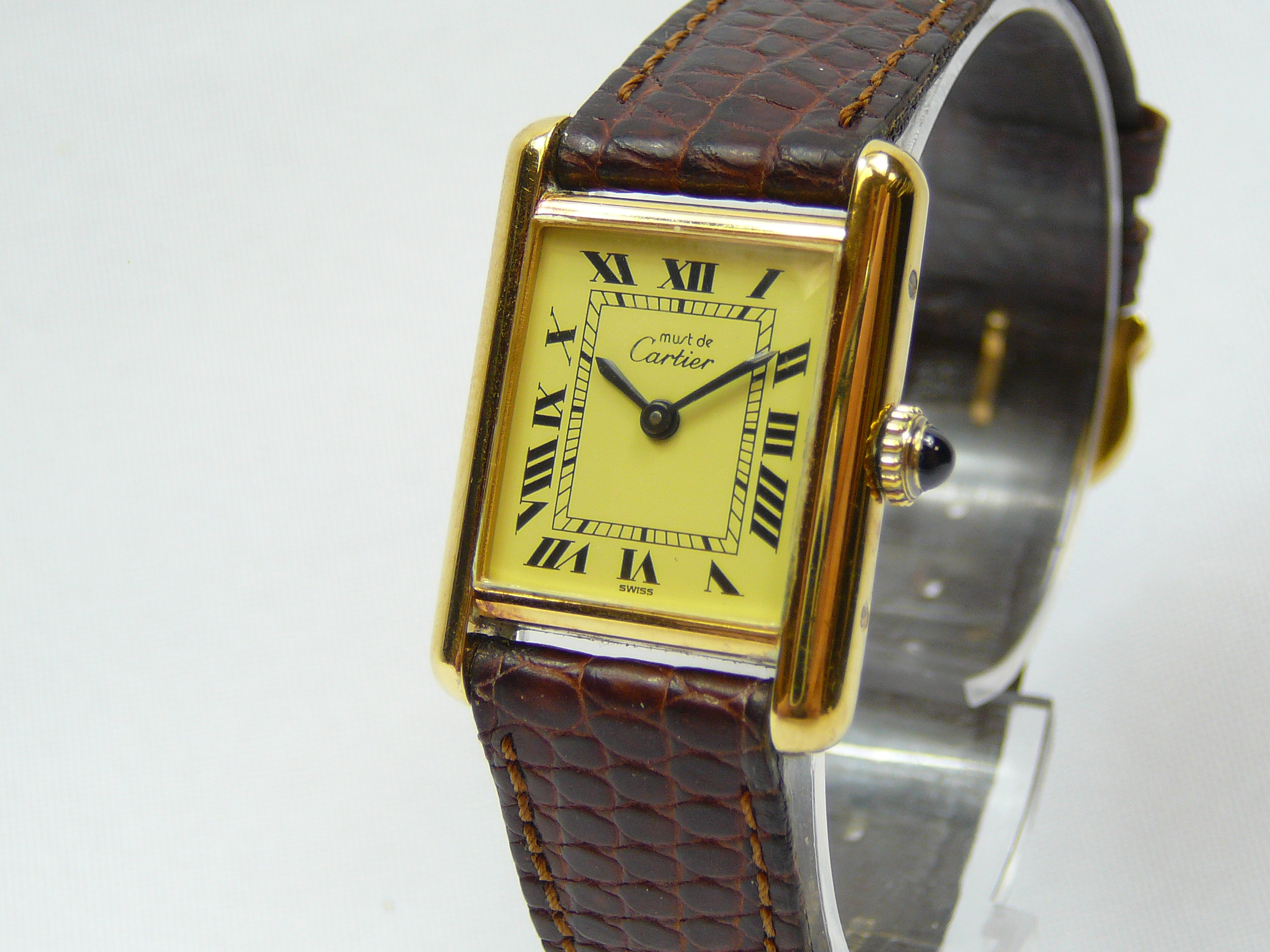 Ladies Cartier Gilt Silver Wrist Watch - Image 2 of 3