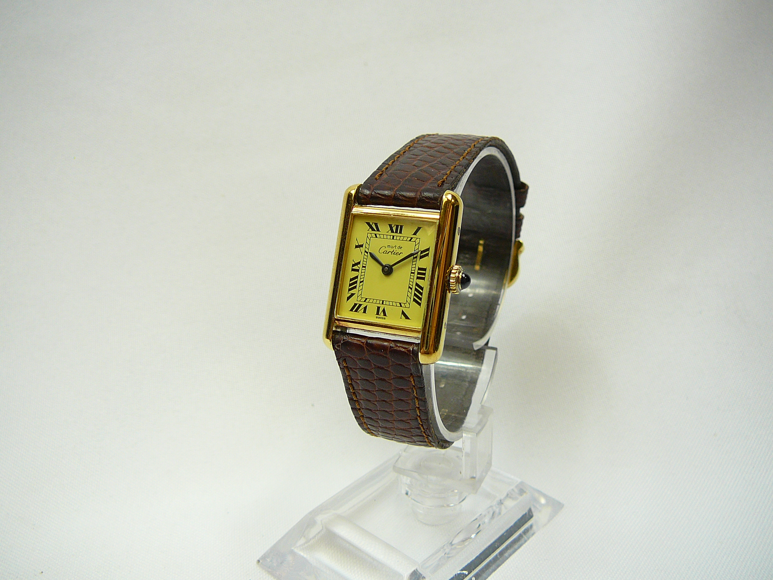 Ladies Cartier Gilt Silver Wrist Watch