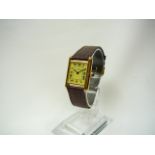 Ladies Cartier Gilt Silver Wrist Watch