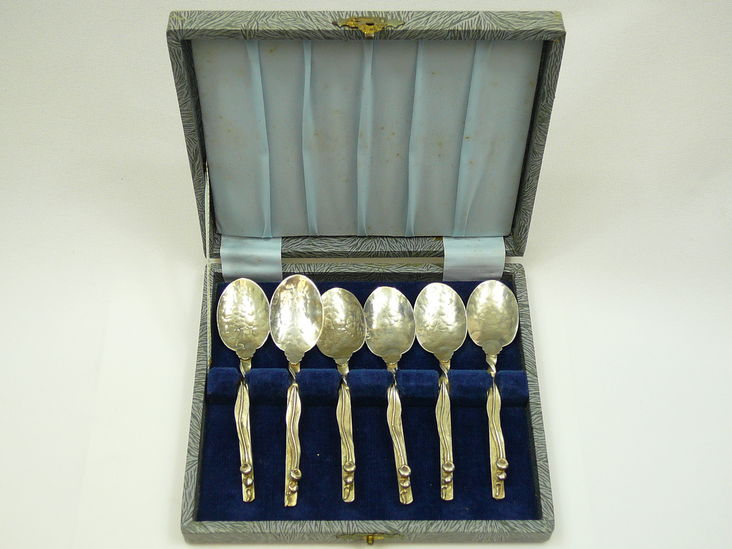 Boxed set of Greta Reinitz silver spoons