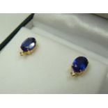 18ct gold sapphire and diamond earrings