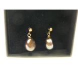 9ct pearl earrings
