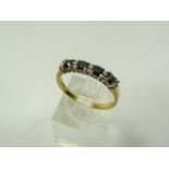 9ct gold sapphire and diamond ring