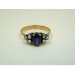 Sapphire and diamond dress ring