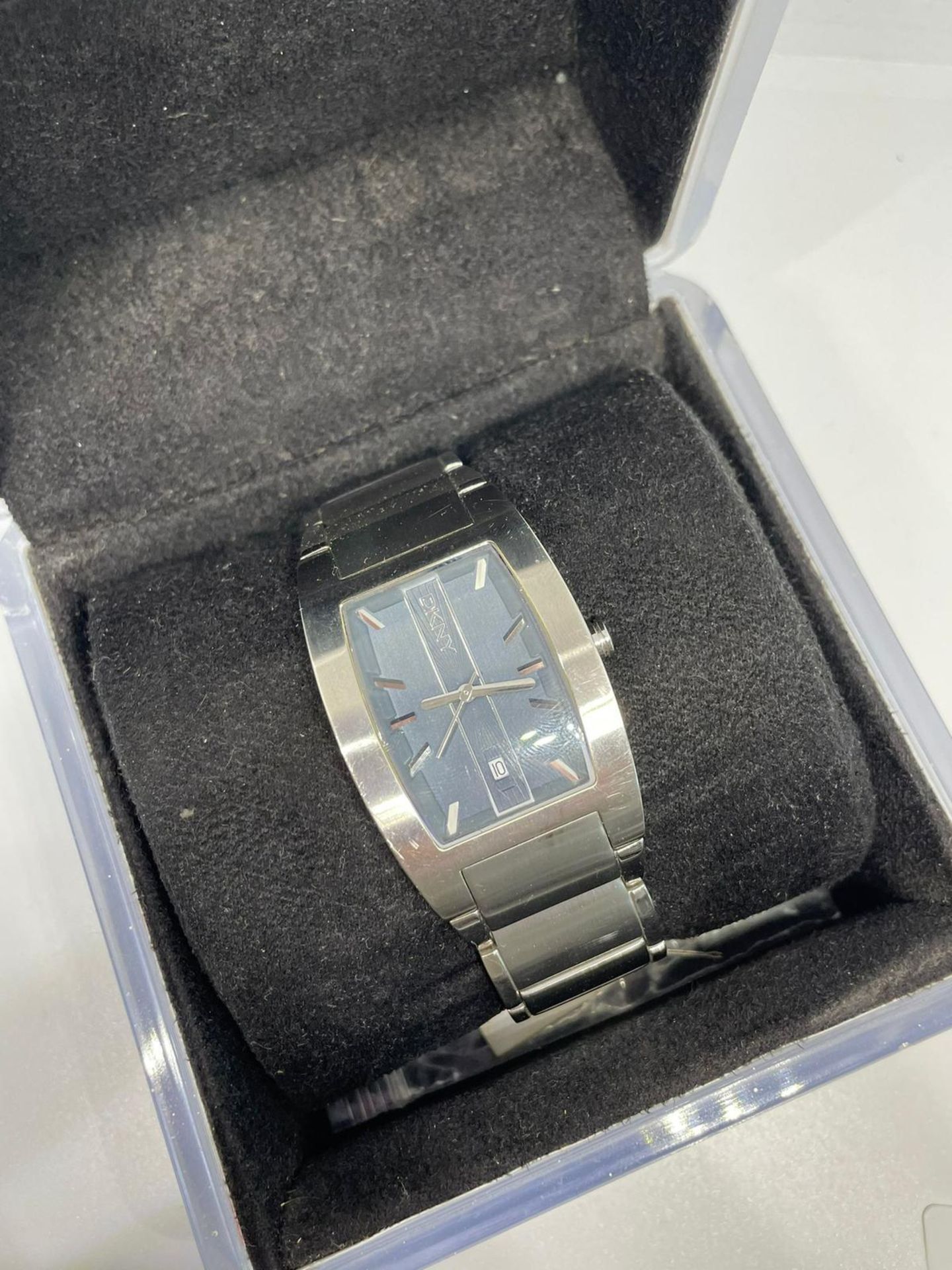 Boxed DKNY watch running - Image 2 of 2