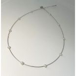 9ct white gold pearl necklace