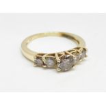 14ct gold salt and pepper diamond ring