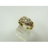 9ct gold and diamond ring