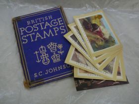 Stamp book and postcards