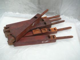 Set of 6 wooden 21.5 inch music pipes