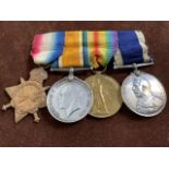 World War 1 trio of medals a also with a special reserve and good conduct medal. Inscribed F.Daley.