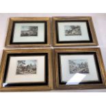 Four gilt framed prints of Hare Hunting W:44cm x H:36cm