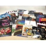 A collection of rock, easy listening and pop vinyl, Beach Boys, Paul McCartney, Simon and Garfunkel,