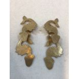 A pair of Herve Van Der Straeten earrings fashioned from gilded bronze. Comes from a private