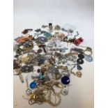 A quantity of costume jewellery, buckles and other items