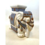 A large ceramic elephant seat or plant stand. H:43cm