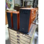 A Panasonic model number SB/WA800 active subwoofer also with a pair of small speakers Panasonic