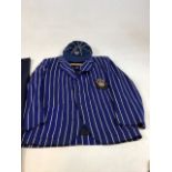 A mid century university sports blazer with cap and other items
