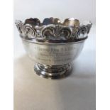 A silver shooting trophy engraved to front and back Shooting prize for recruits 1898. Won by William