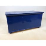 Painted wooden toy box circa 1970s W:75cm x D:39cm x H:38cm