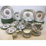 A large quantity of Copeland Spode Chinese Rose including dinner plates, breakfast plates, tea