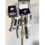 A quantity of gents and ladies watches including Services, Seiko, Timex, Sekonda, Rotary and others