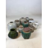 A quantity of Victorian ginger jars