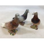 Three Beswick pigeons. Models 1383,