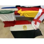 A collection of flags. W:17cm x H:112cm