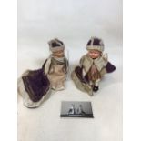 Two dolls made to celebrate the Coronation of King George VI with photograph form when they were