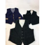 A vintage Leyland Line officers waistcoat with printed lining and Leyland line brass buttons to