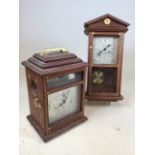 Two hand built clocks one with Kieninger German movement. Hand built in Chipping Sodbury, The Old