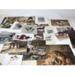 A large quantity of dog and animal related prints including Landseer