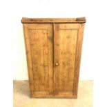 An antique pine bread proving cupboard with four adjustable shelves W:102cm x D:63cm x H:163cm