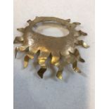A Herve Van Der Straeten hair clip fashioned from gilded bronze. Comes from a private vendor and