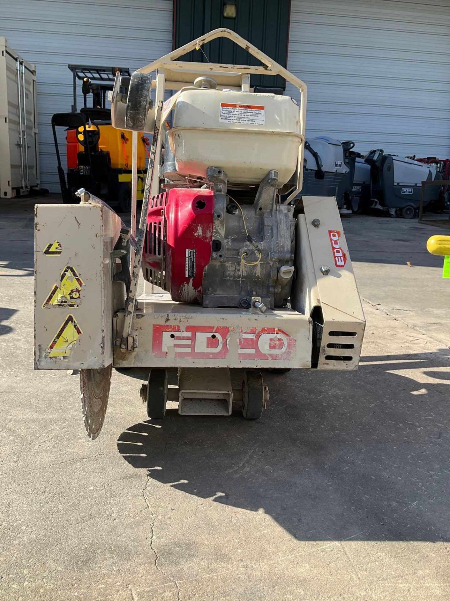 EDCO WALK BEHIND SAW MODEL K14-13H, GAS POWERED, HONDA GX 390 MOTOR, WORKS - Image 9 of 10